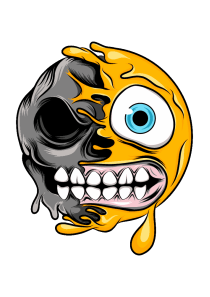 MELTING EMOJI SKULLS